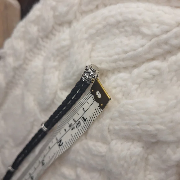 Judith Ripka Sterling Heart Charm Bracelet, Leather Band & Cubic Zirconia - Picture 6 of 12